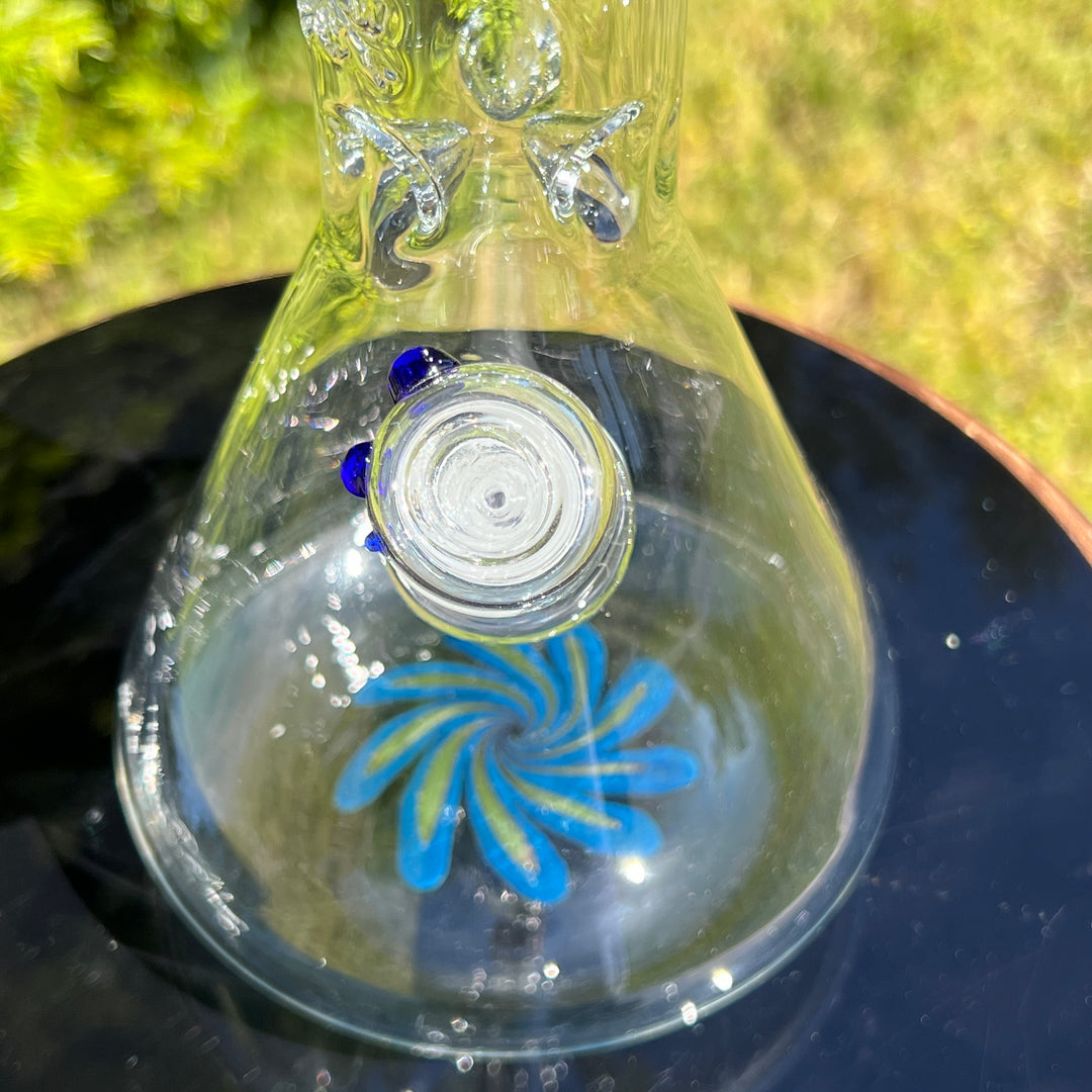 15" Mushroom Swirl Beaker Bong Glass Pipe Mary Jane's Glass   