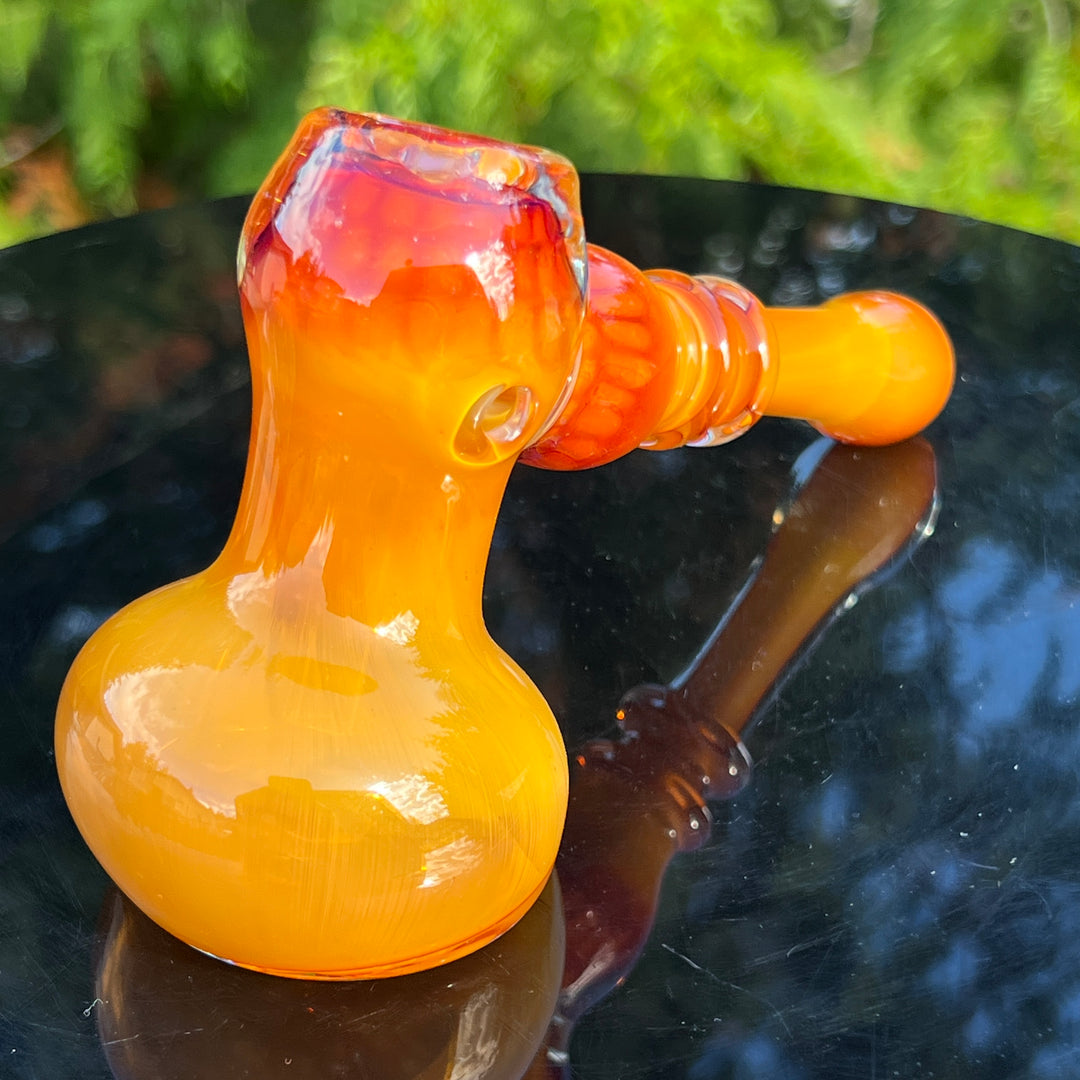 Honey Honeycomb Bubbler Glass Pipe TG   