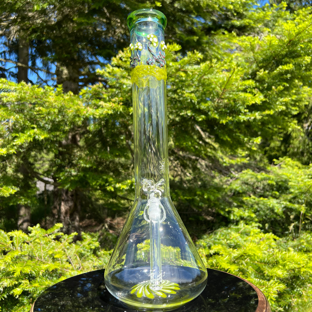 15" Mushroom Swirl Beaker Bong Glass Pipe Mary Jane's Glass   