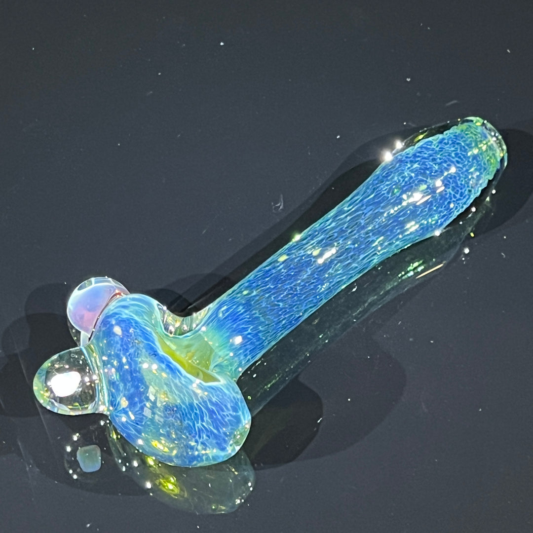 Aqua Mushroom Pipe with Opal Glass Pipe Beezy Glass