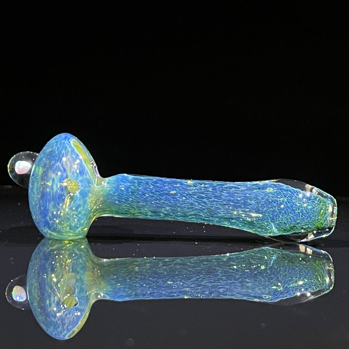 Aqua Mushroom Pipe with Opal Glass Pipe Beezy Glass