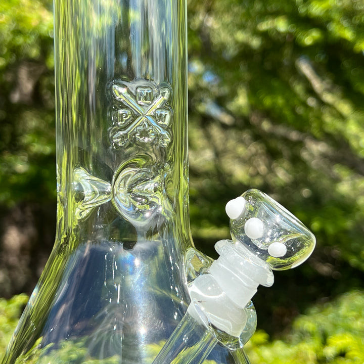 15" Mushroom Swirl Beaker Bong Glass Pipe Mary Jane's Glass   