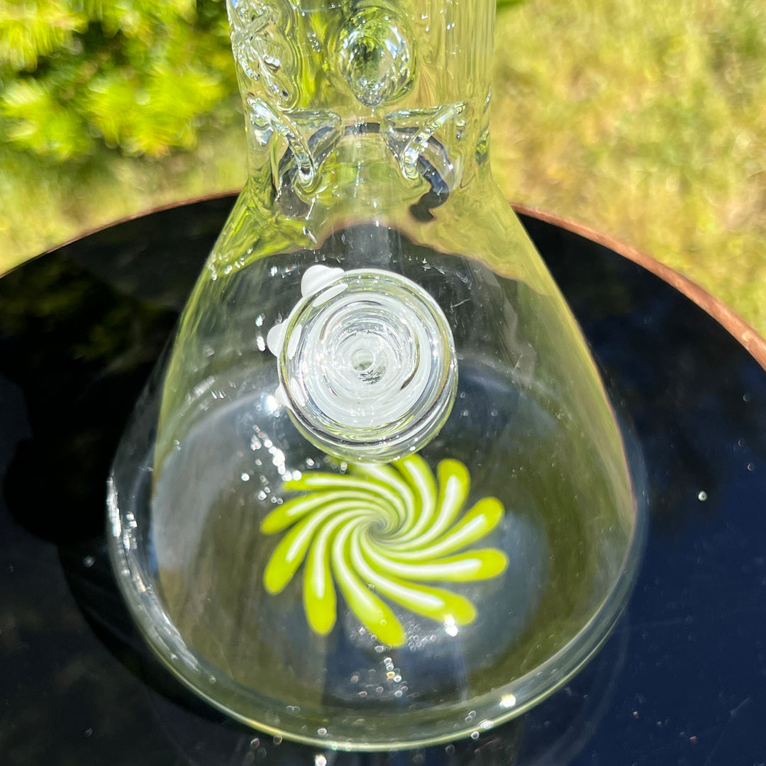 15" Mushroom Swirl Beaker Bong Glass Pipe Mary Jane's Glass   