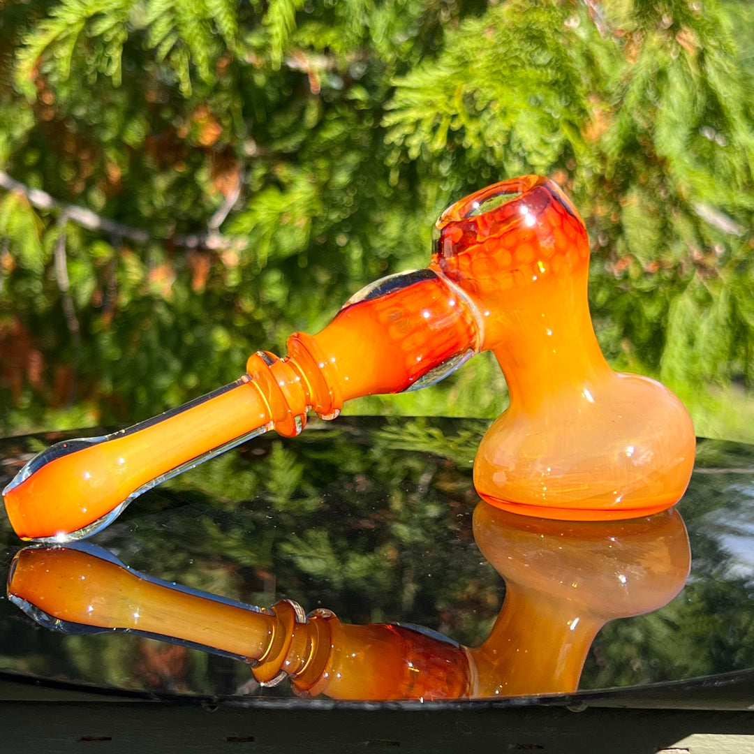 Honey Honeycomb Bubbler Glass Pipe TG   