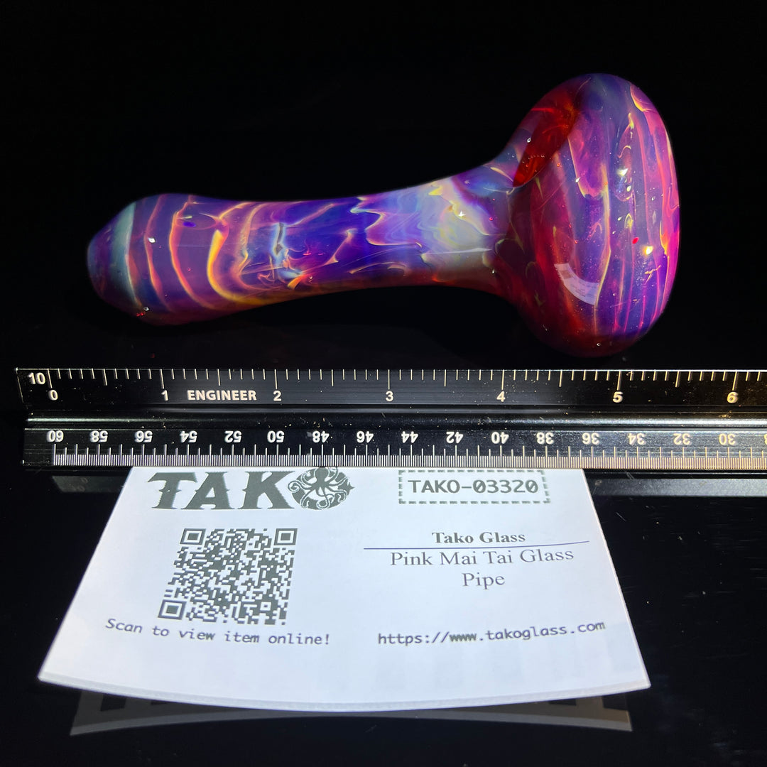 Pink Mai Tai Glass Pipe Glass Pipe Tako Glass   