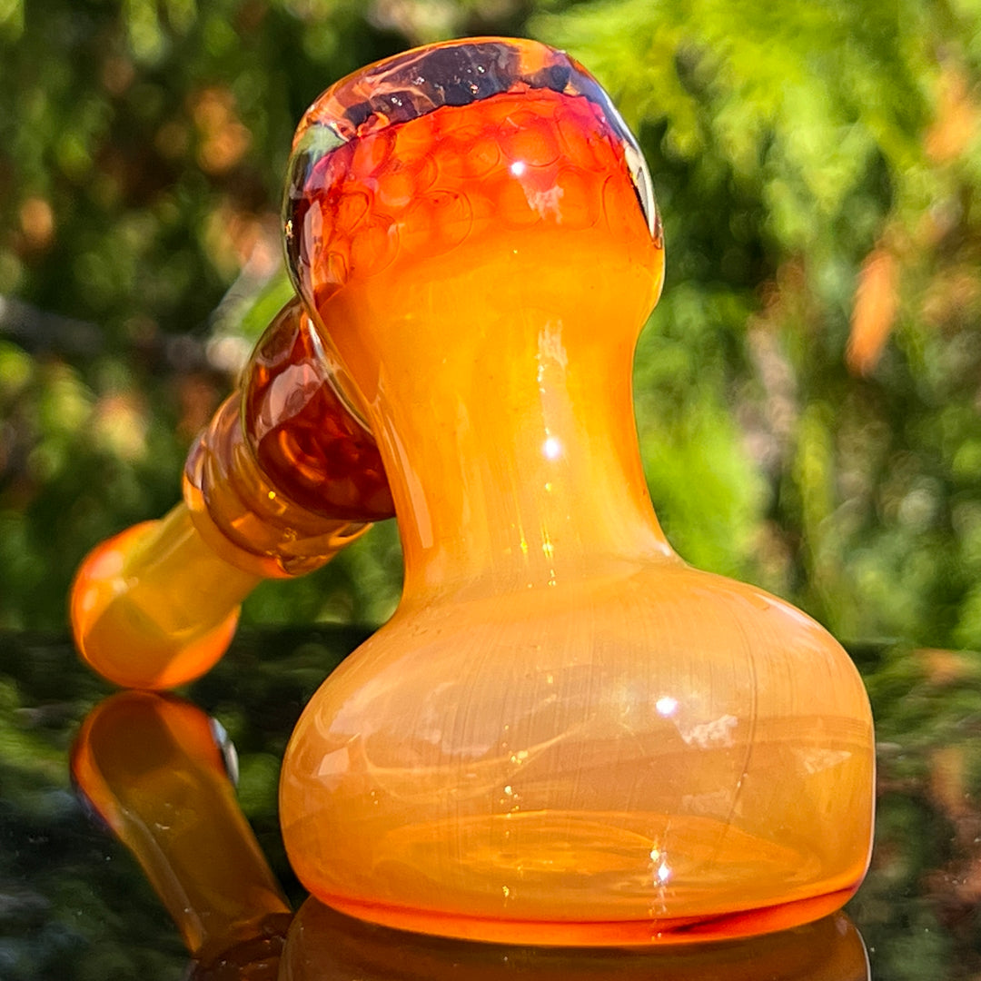 Honey Honeycomb Bubbler Glass Pipe TG   