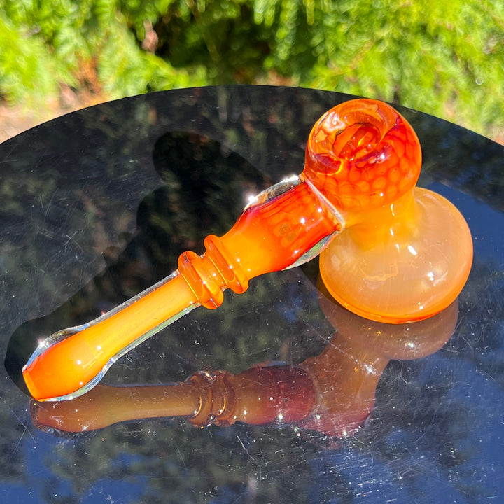 Honey Honeycomb Bubbler Glass Pipe TG   