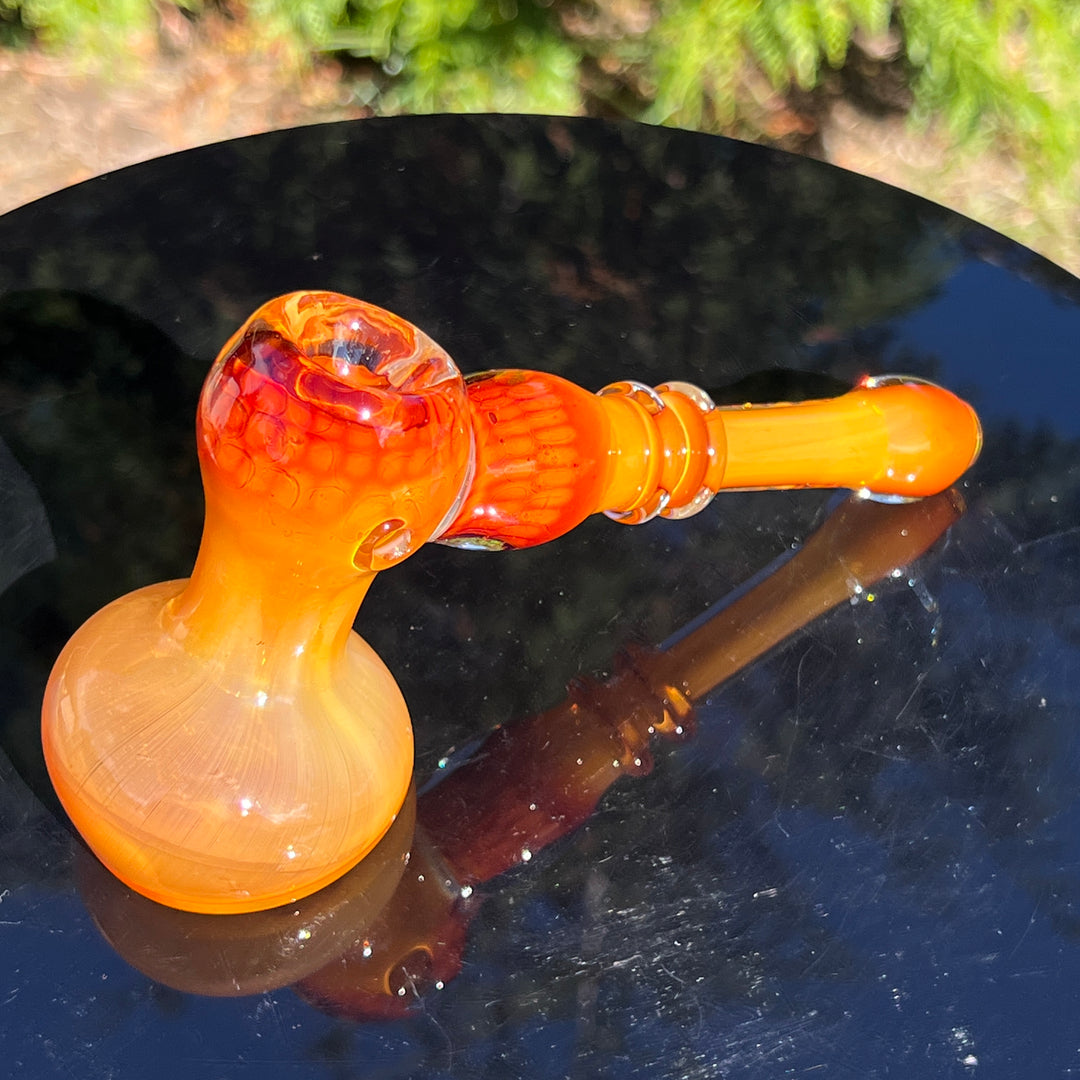 Honey Honeycomb Bubbler Glass Pipe TG   