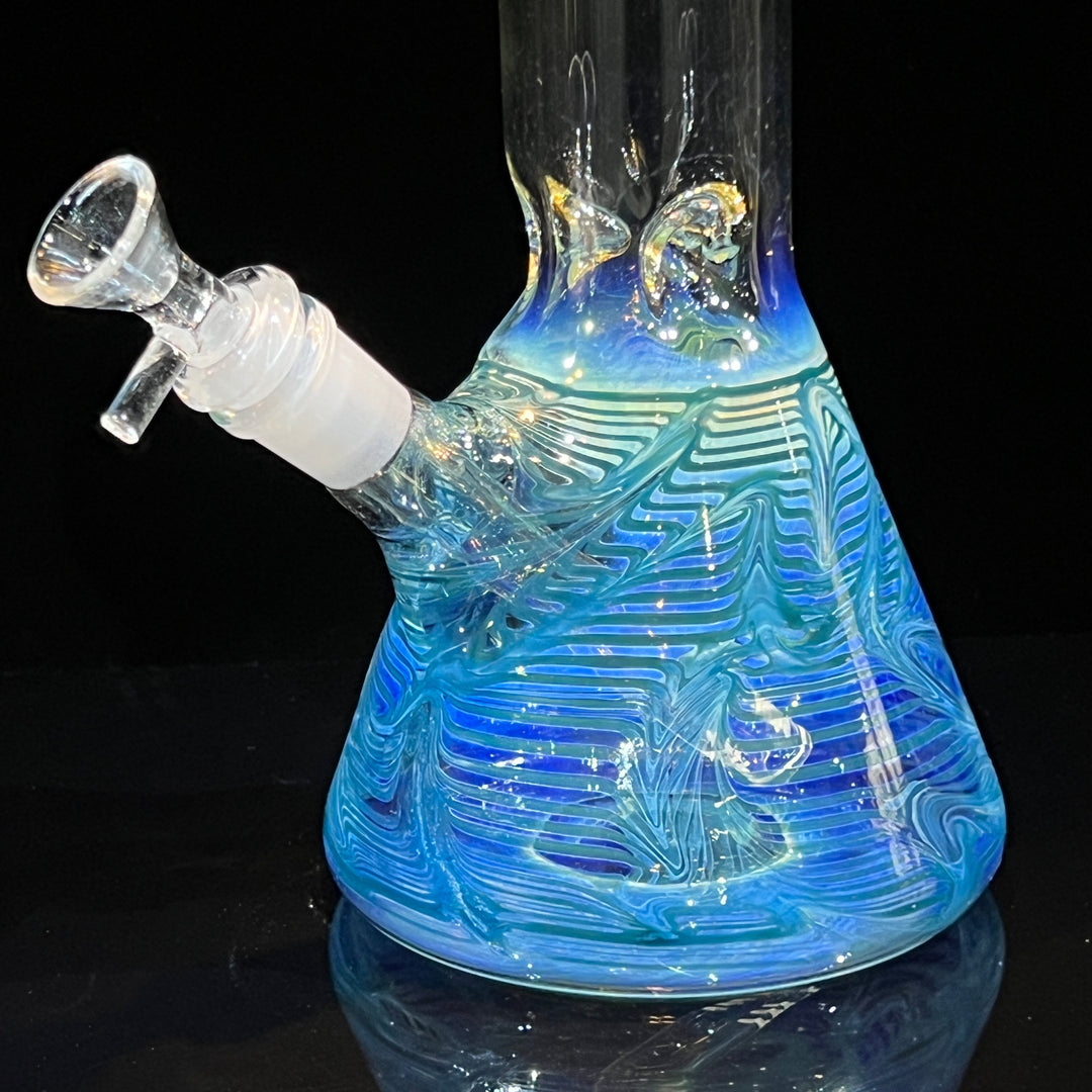 12" Ripple Fume Beaker Bong Glass Pipe TG   