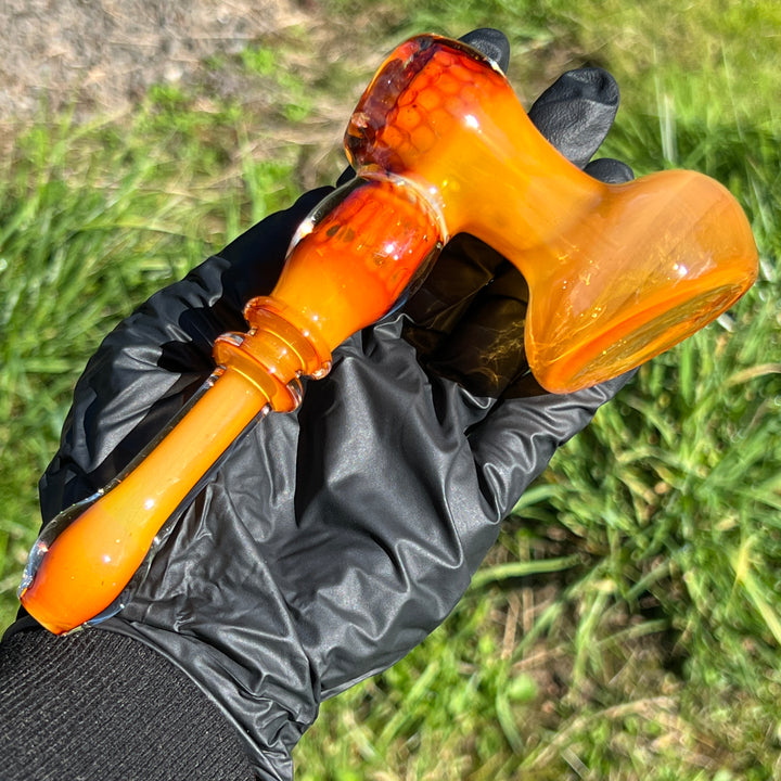 Honey Honeycomb Bubbler Glass Pipe TG   