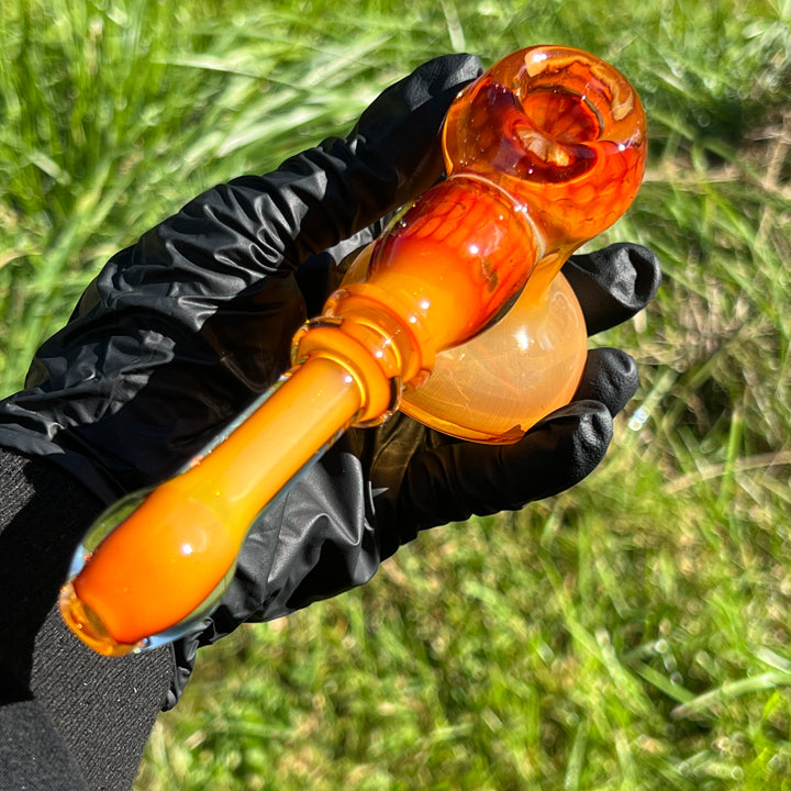 Honey Honeycomb Bubbler Glass Pipe TG   