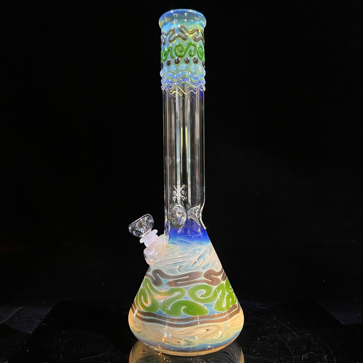 15" Fumed Twist Beaker Bong Glass Pipe Mary Jane's Glass   