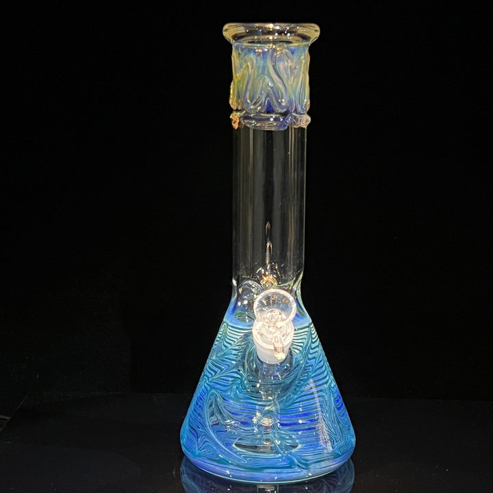 12" Ripple Fume Beaker Bong Glass Pipe TG   