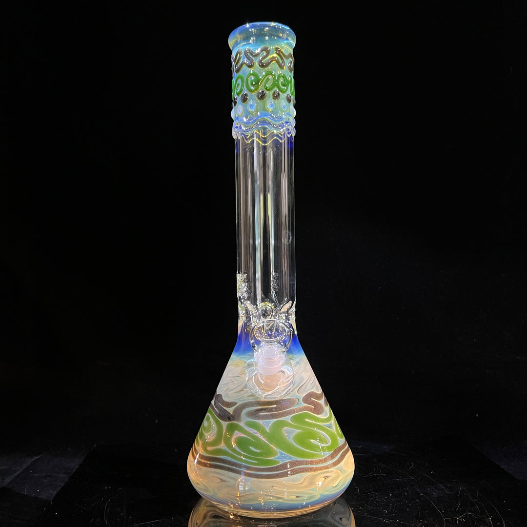 15" Fumed Twist Beaker Bong Glass Pipe Mary Jane's Glass   