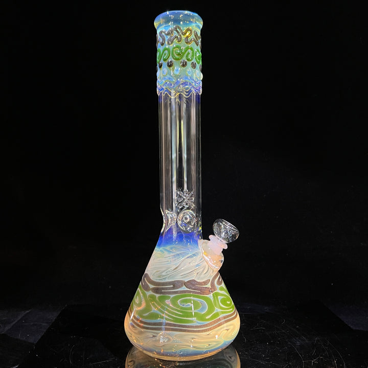 15" Fumed Twist Beaker Bong Glass Pipe Mary Jane's Glass   