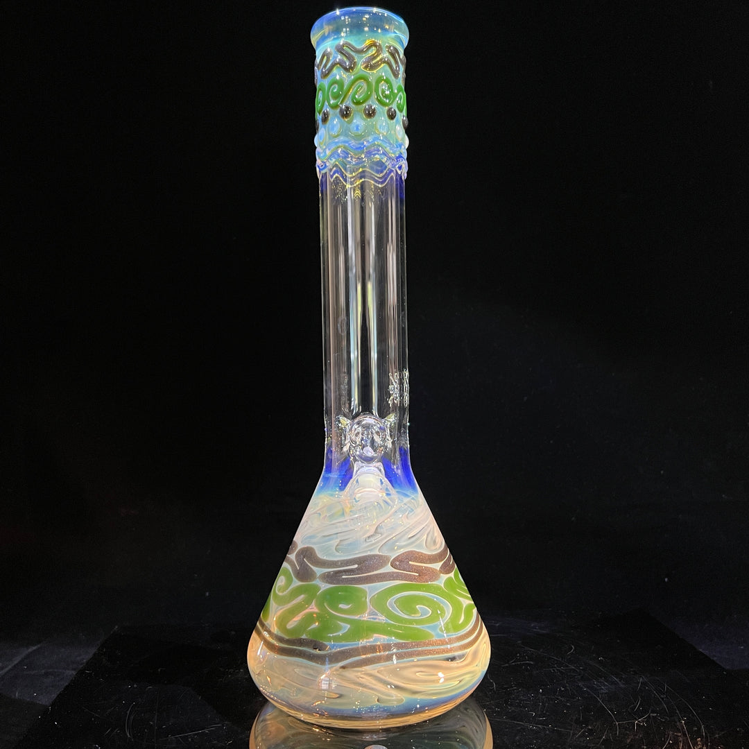 15" Fumed Twist Beaker Bong Glass Pipe Mary Jane's Glass   