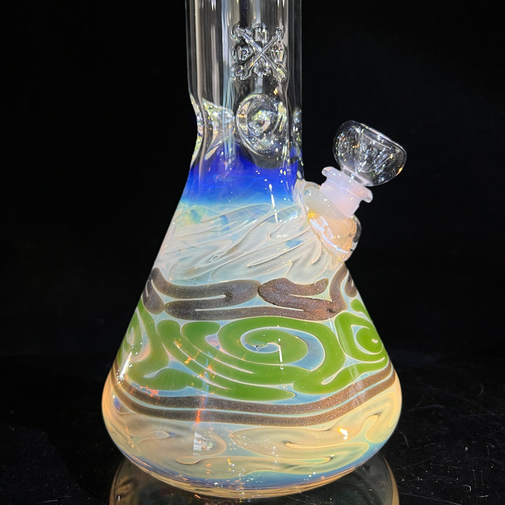 15" Fumed Twist Beaker Bong Glass Pipe Mary Jane's Glass   