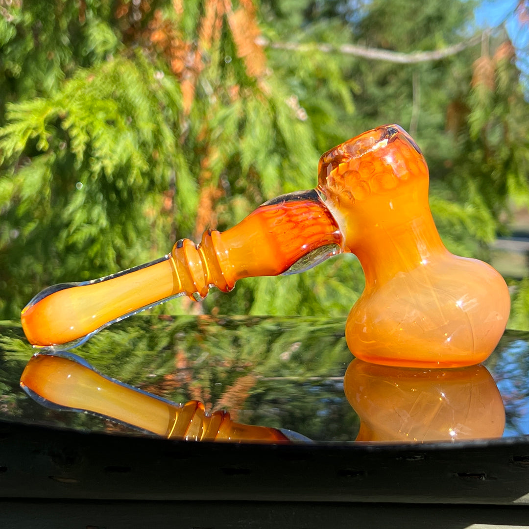 Honey Honeycomb Bubbler Glass Pipe TG   