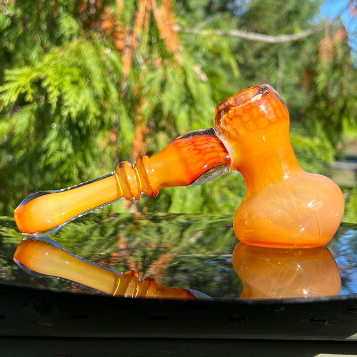 Honey Honeycomb Bubbler Glass Pipe TG   