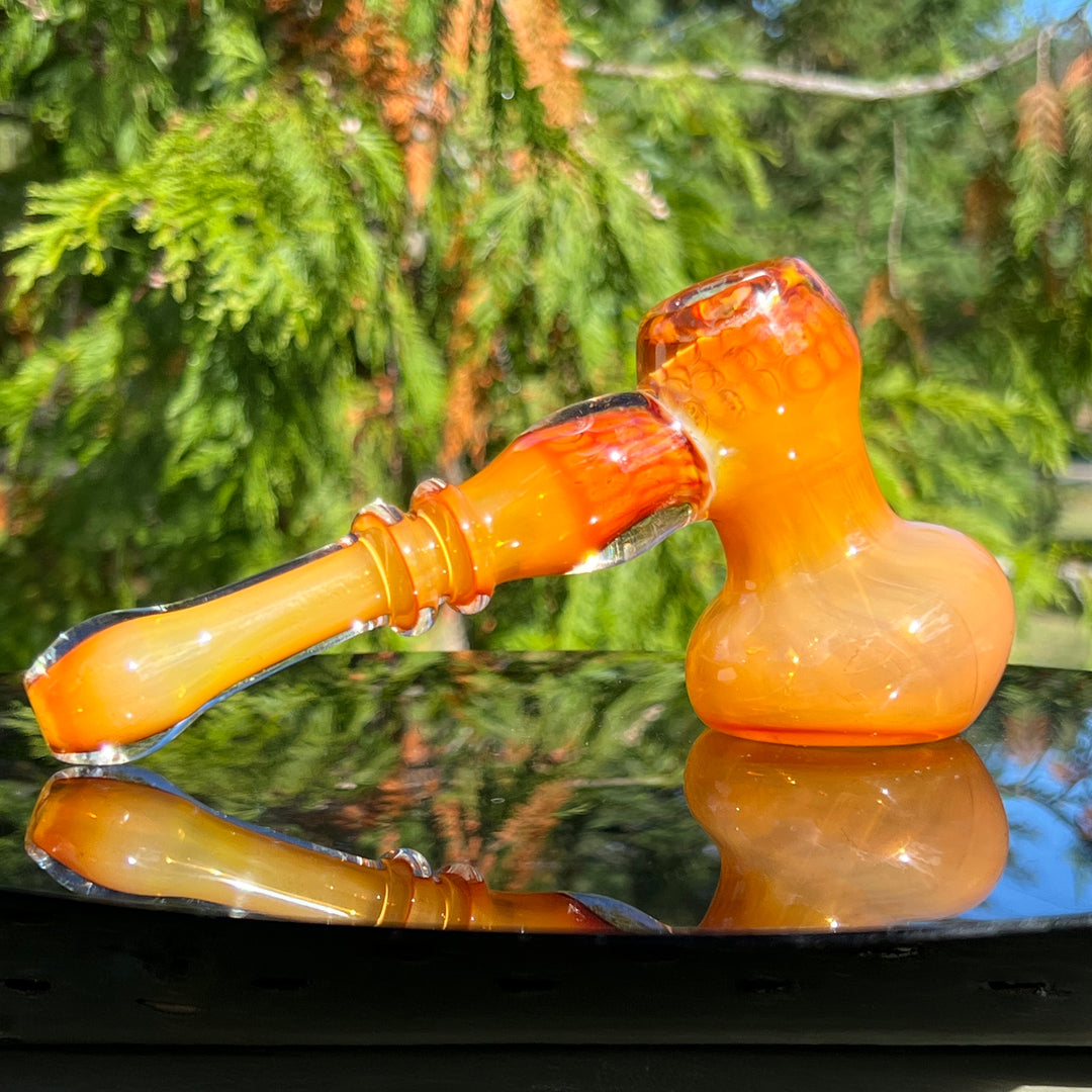 Honey Honeycomb Bubbler Glass Pipe TG   