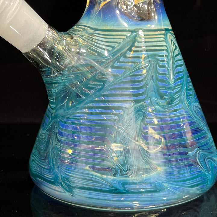 12" Ripple Fume Beaker Bong Glass Pipe TG   