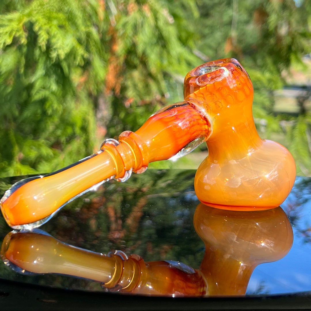 Honey Honeycomb Bubbler Glass Pipe TG   