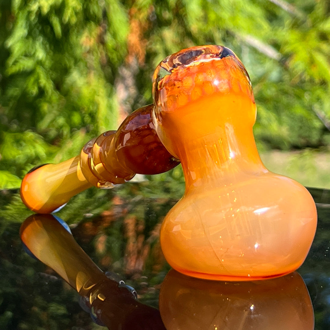 Honey Honeycomb Bubbler Glass Pipe TG   