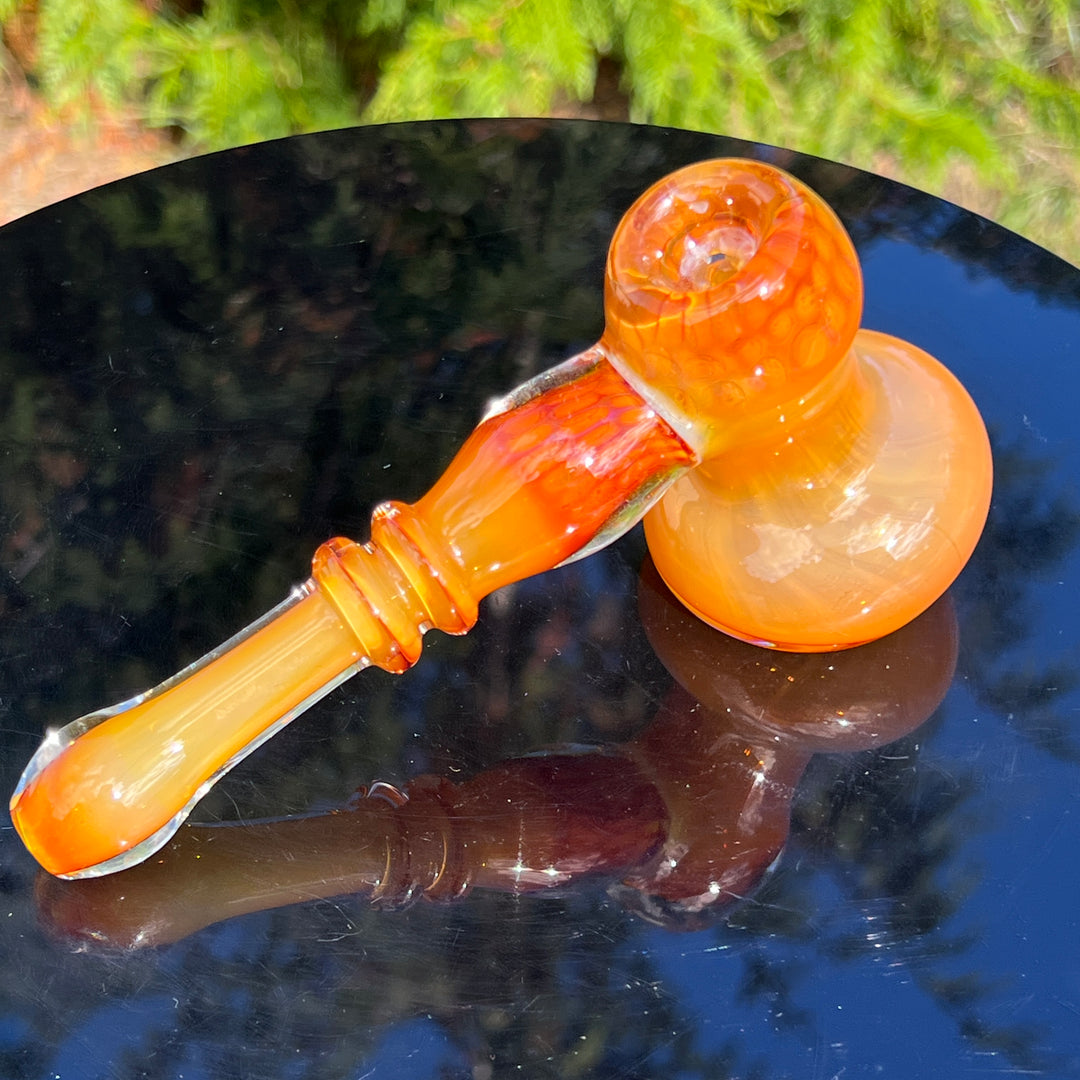 Honey Honeycomb Bubbler Glass Pipe TG   