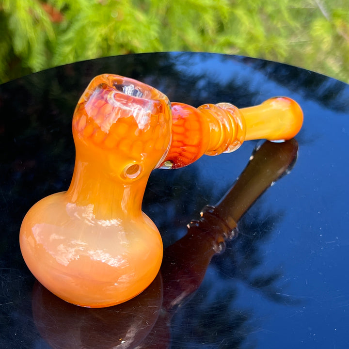 Honey Honeycomb Bubbler Glass Pipe TG   