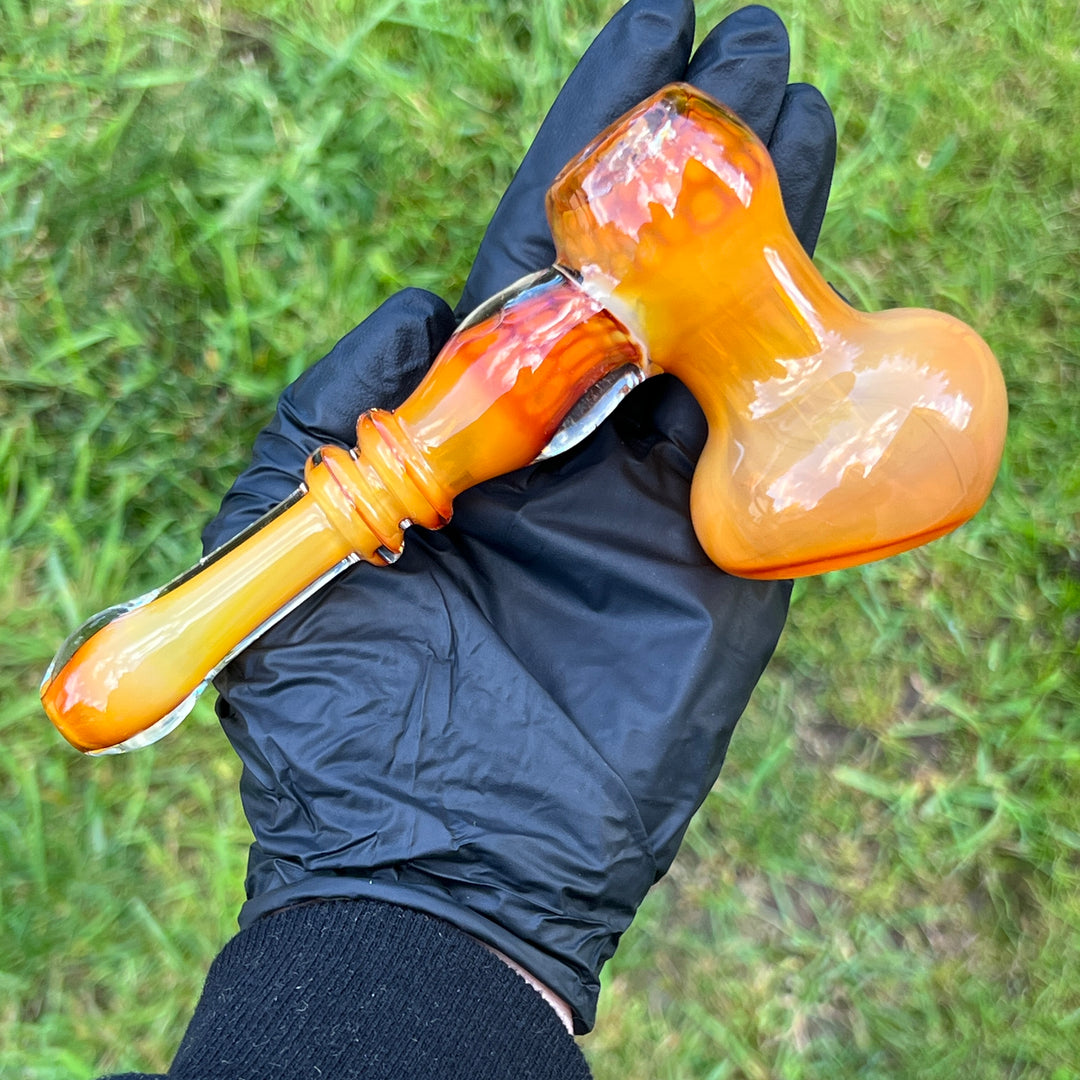 Honey Honeycomb Bubbler Glass Pipe TG   