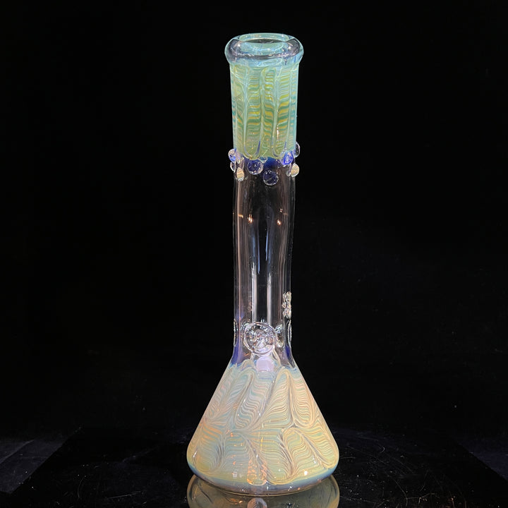 15" Fumed Bent Neck Beaker Bong Glass Pipe Mary Jane's Glass   