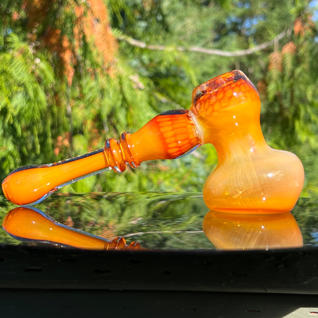 Honey Honeycomb Bubbler Glass Pipe TG   