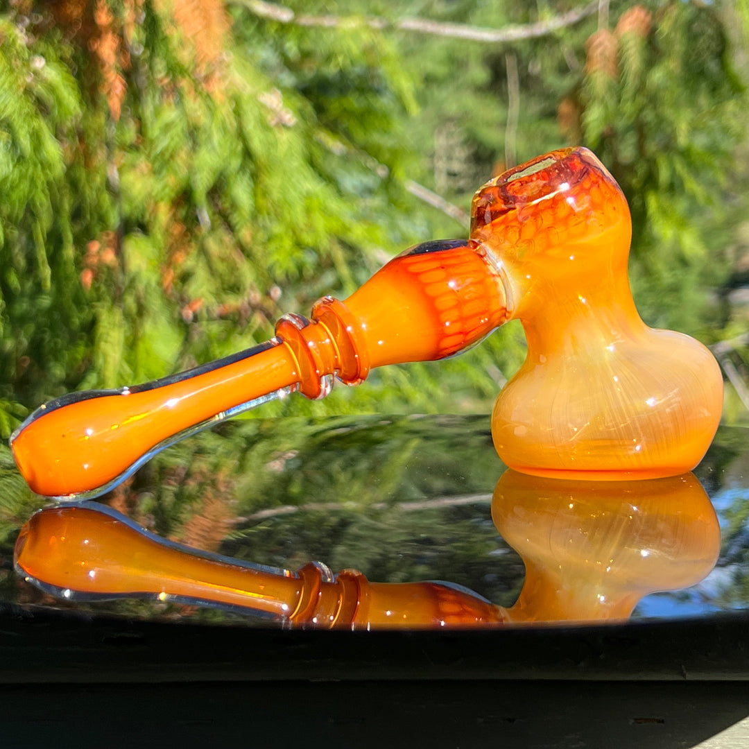 Honey Honeycomb Bubbler Glass Pipe TG   