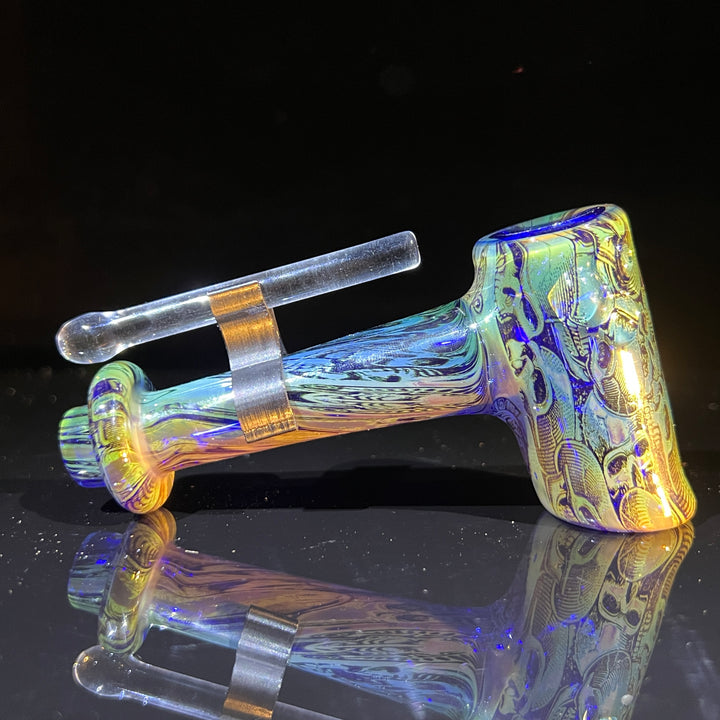 Fumed Skulls Hash Hammer Glass Pipe KOP Glass   