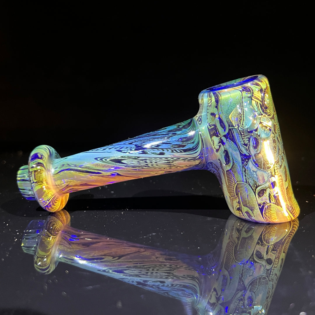 Fumed Skulls Hash Hammer Glass Pipe KOP Glass   