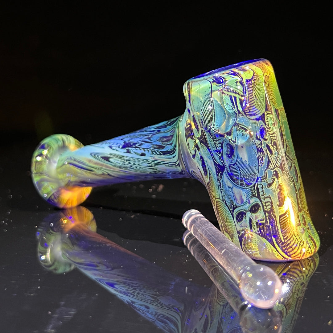 Fumed Skulls Hash Hammer Glass Pipe KOP Glass   