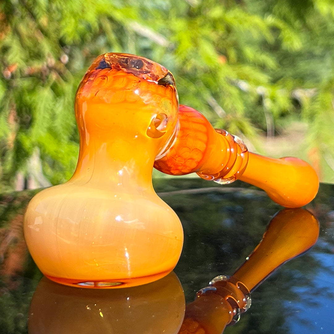 Honey Honeycomb Bubbler Glass Pipe TG   