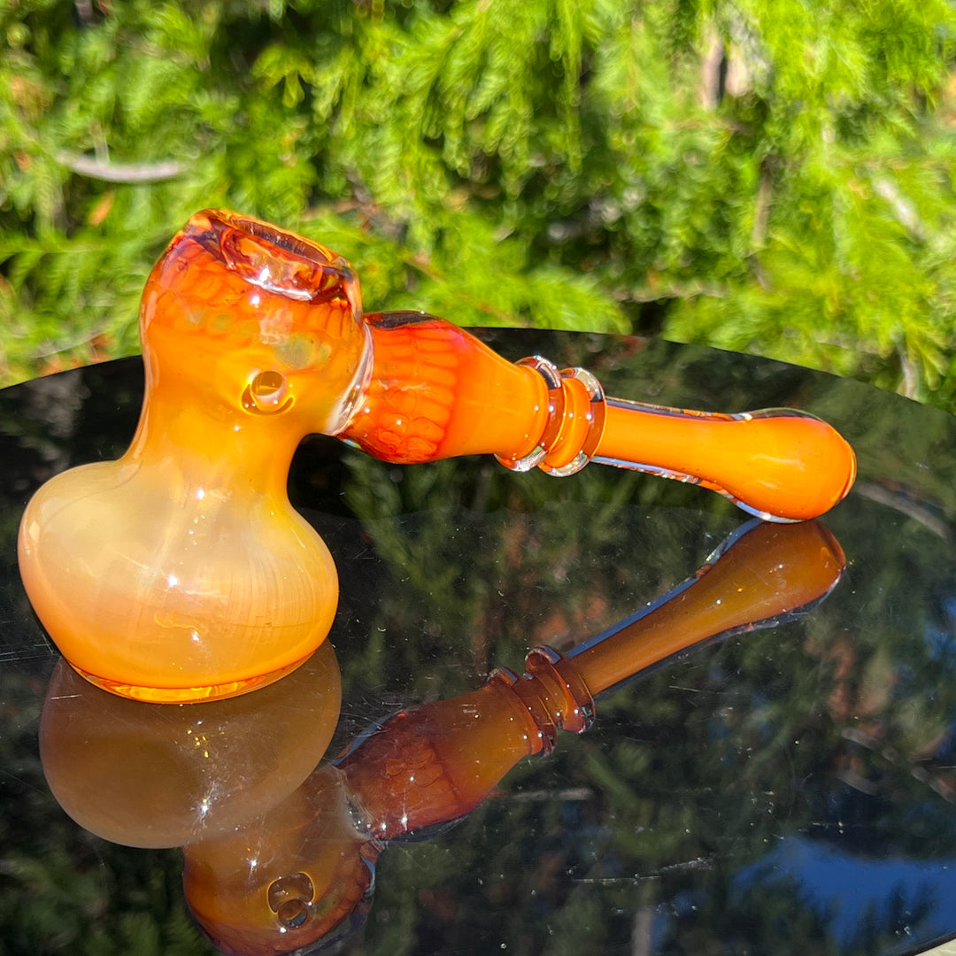 Honey Honeycomb Bubbler Glass Pipe TG   