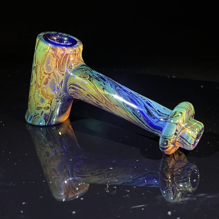 Fumed Skulls Hash Hammer Glass Pipe KOP Glass   