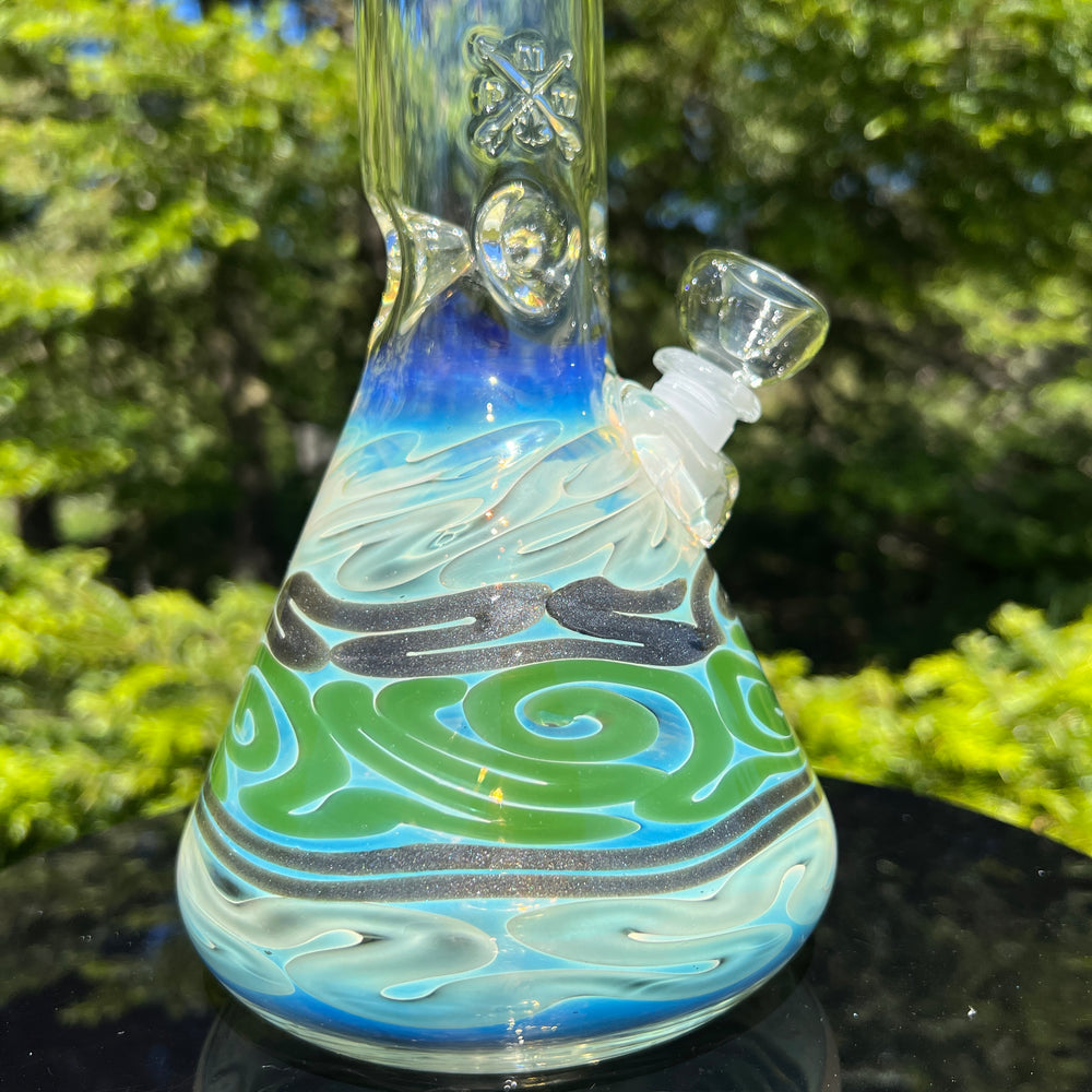 15" Fumed Twist Beaker Bong Glass Pipe Mary Jane's Glass   