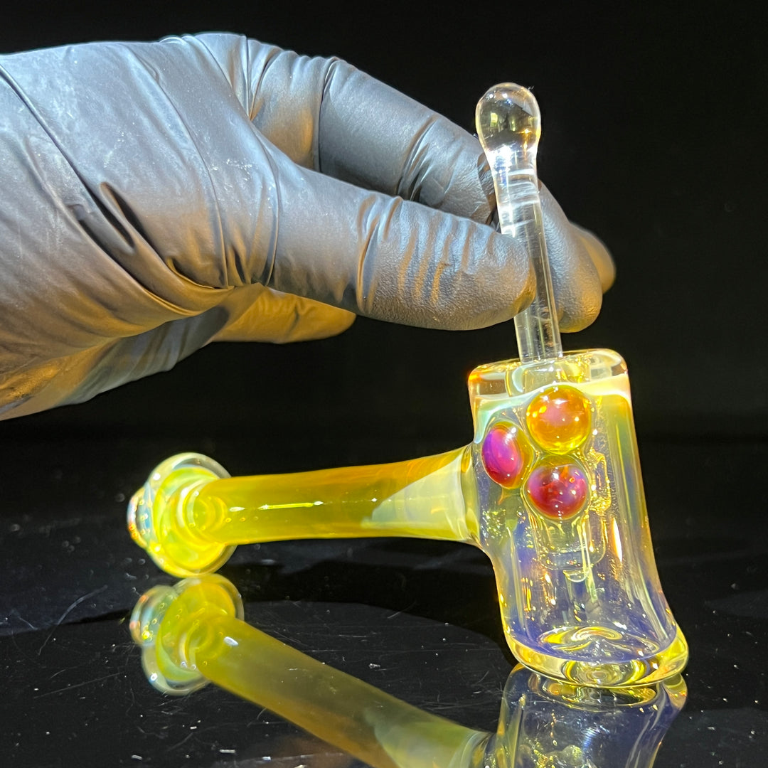 Silver Fumed Hash Hammer Glass Pipe KOP Glass   