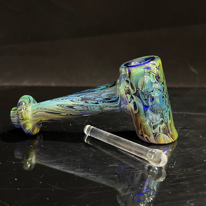 Fumed Skulls Hash Hammer Glass Pipe KOP Glass   