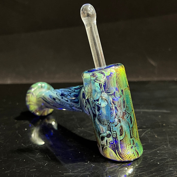 Fumed Skulls Hash Hammer Glass Pipe KOP Glass   