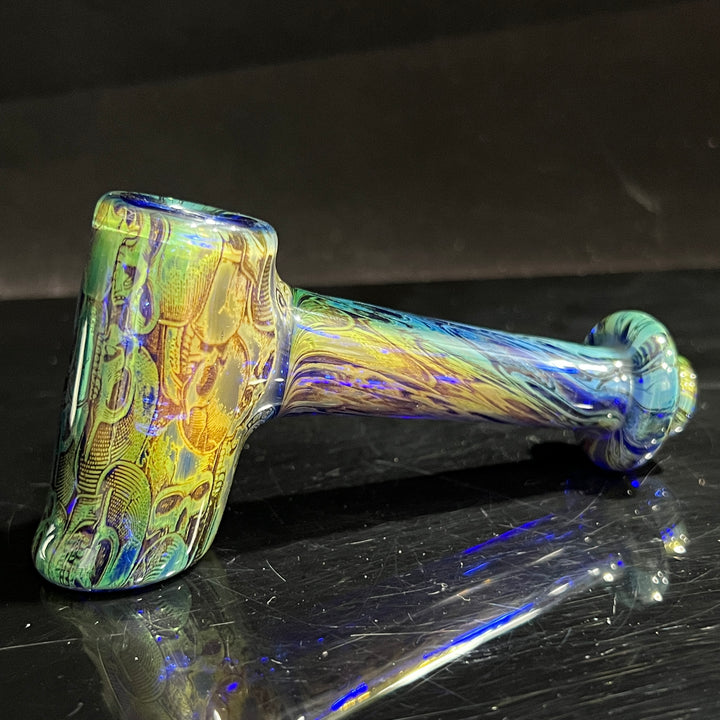 Fumed Skulls Hash Hammer Glass Pipe KOP Glass   