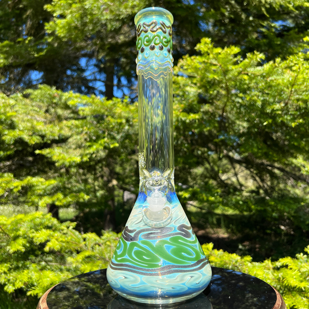 15" Fumed Twist Beaker Bong Glass Pipe Mary Jane's Glass   