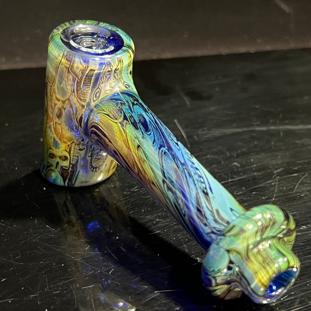 Fumed Skulls Hash Hammer Glass Pipe KOP Glass   