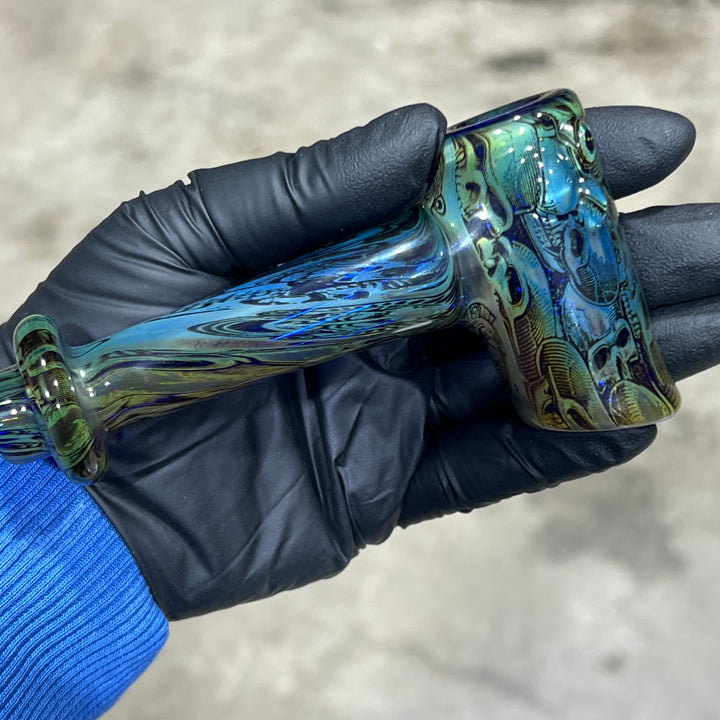 Fumed Skulls Hash Hammer Glass Pipe KOP Glass   