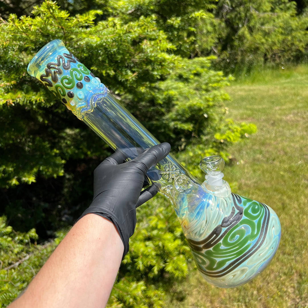 15" Fumed Twist Beaker Bong Glass Pipe Mary Jane's Glass   