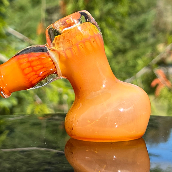 Honey Honeycomb Bubbler Glass Pipe TG   