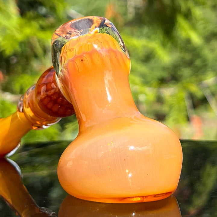 Honey Honeycomb Bubbler Glass Pipe TG   